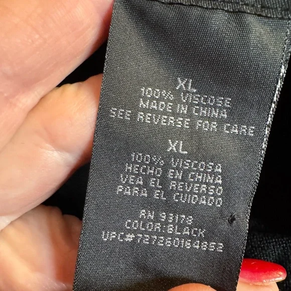 NWT Grace Elements Black/Black Open Front Cardigan Sweater   XLARGE    #I - Picture 6 of 7